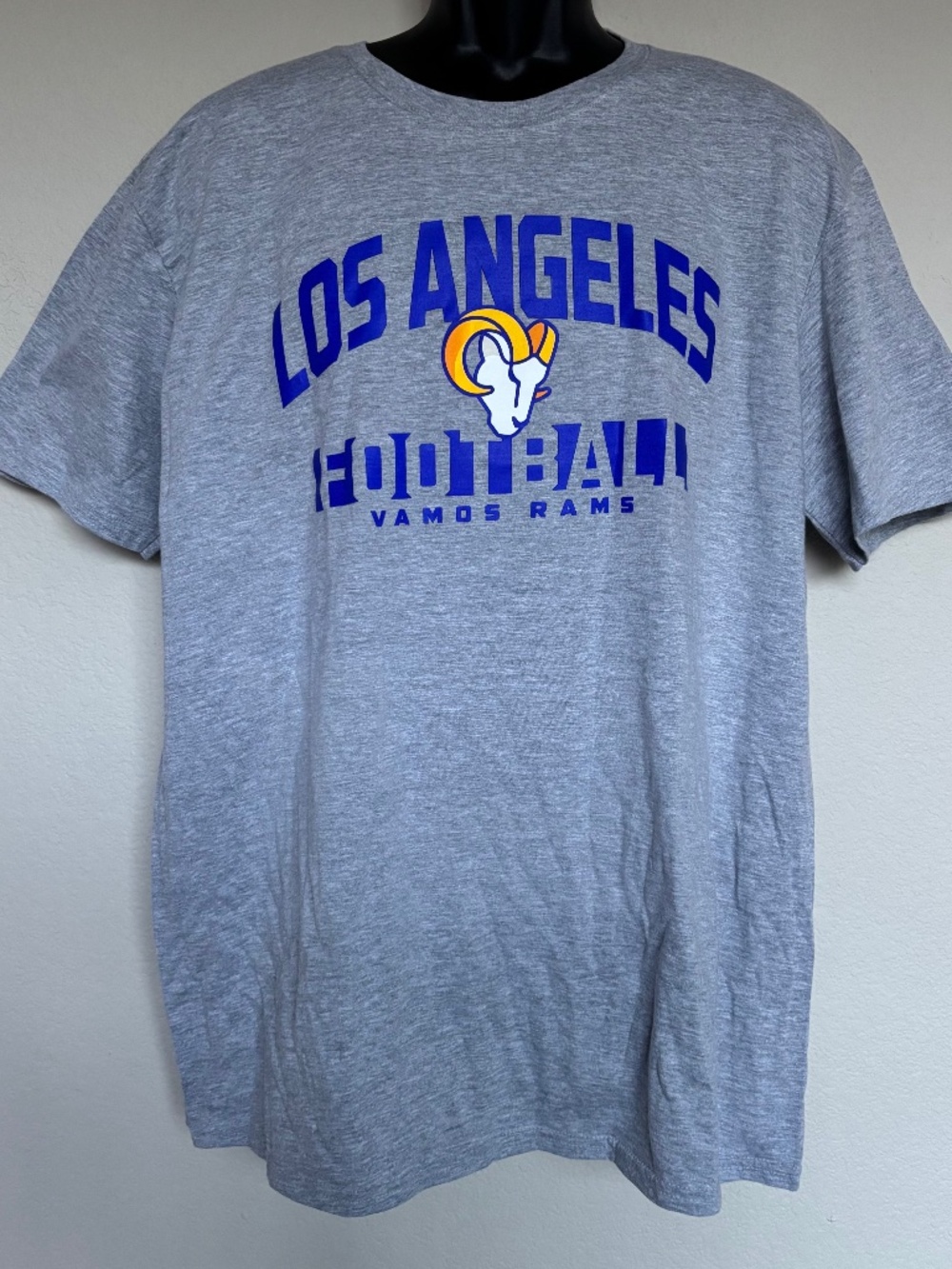Fanatics Los Angeles Football Vamos Rams T-Shirt Gray Tee NFL Team Men XL NWT